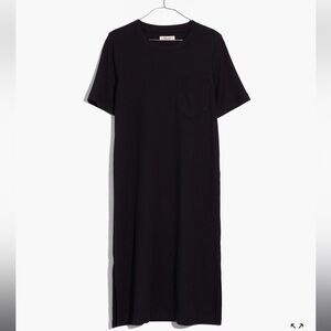 Madewell ribbed pocket tee midi dress